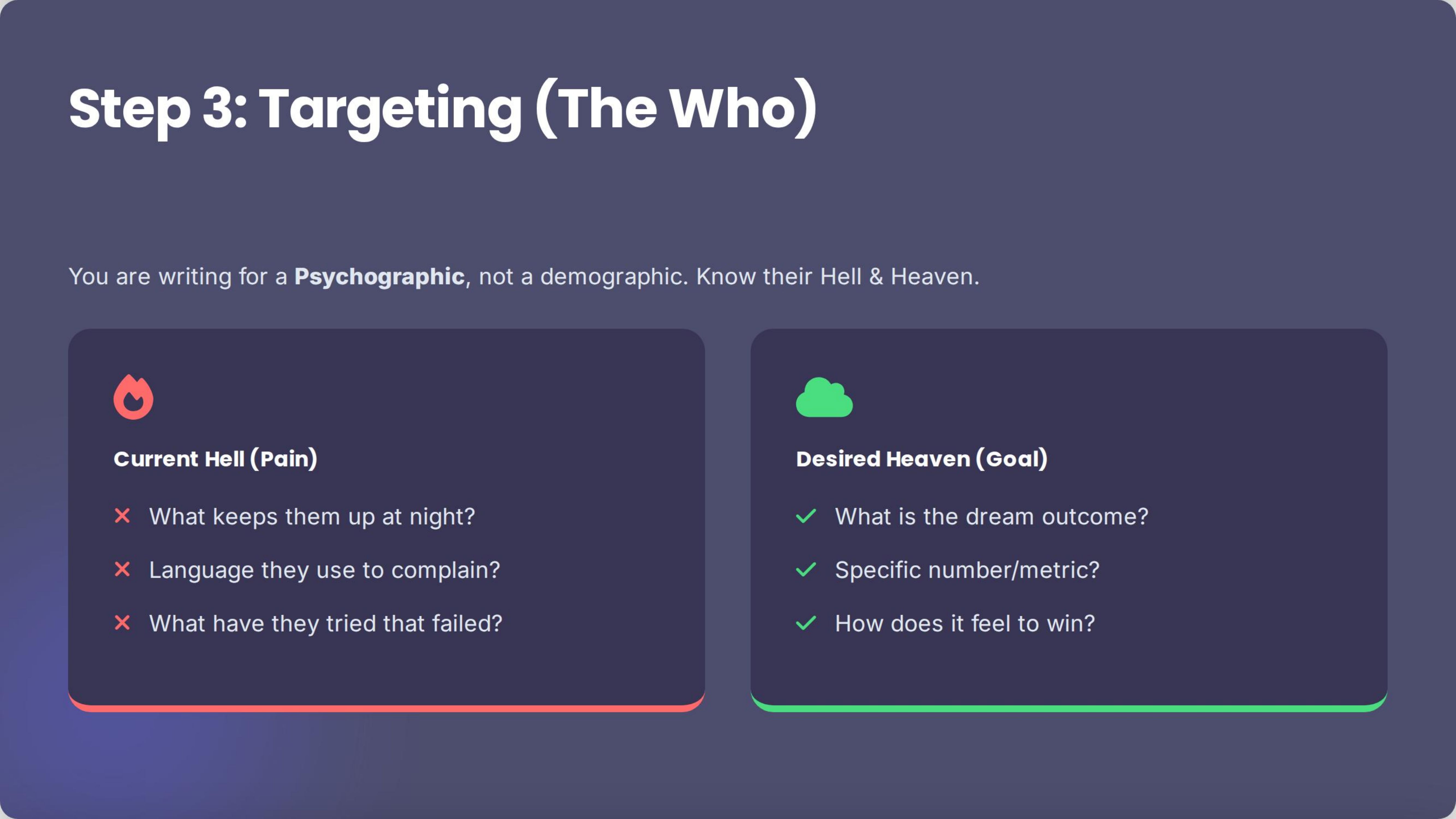 Step 3: Targeting