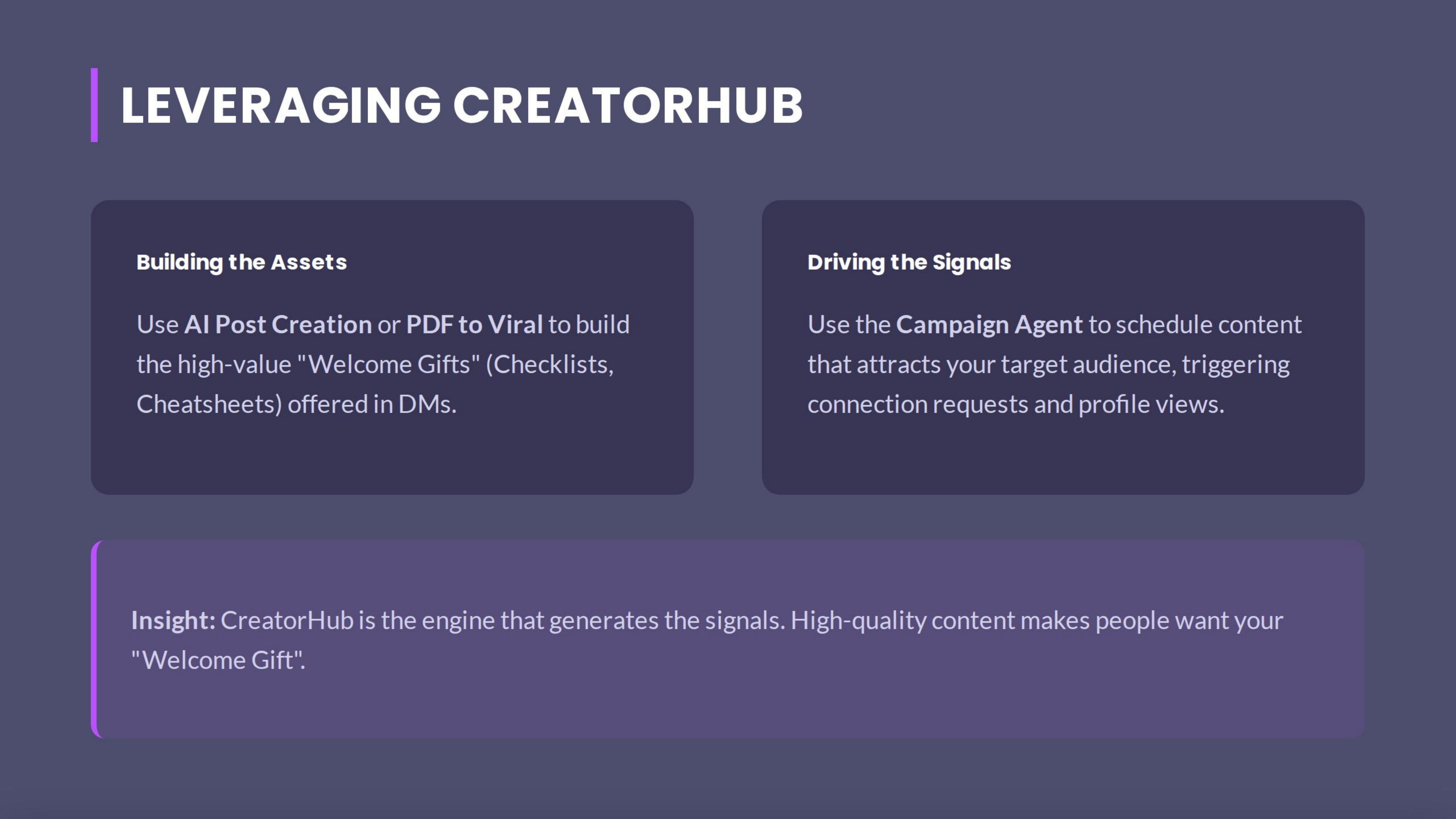 Leveraging Creatorhub Building The