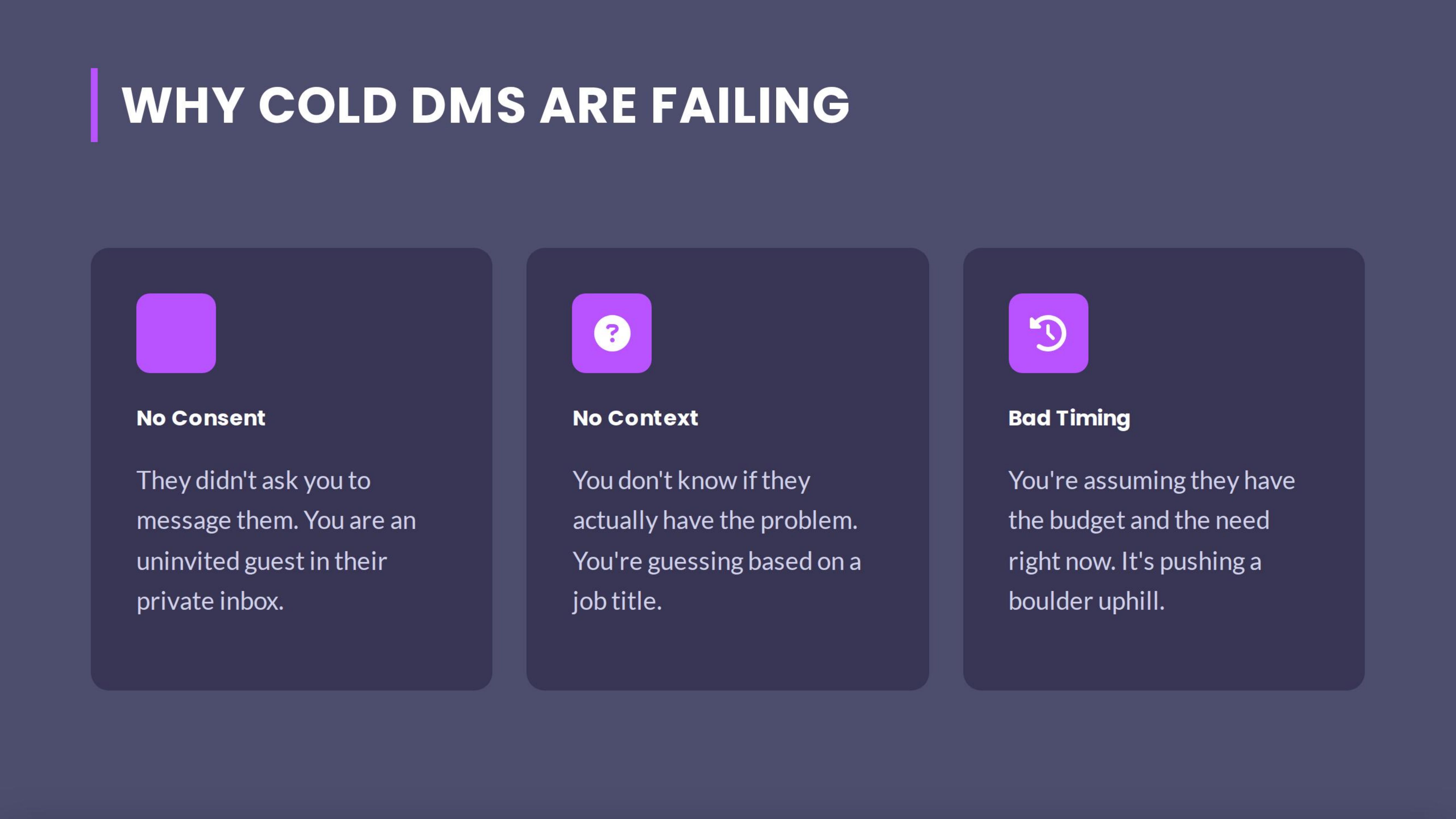 Why Cold Dms Are