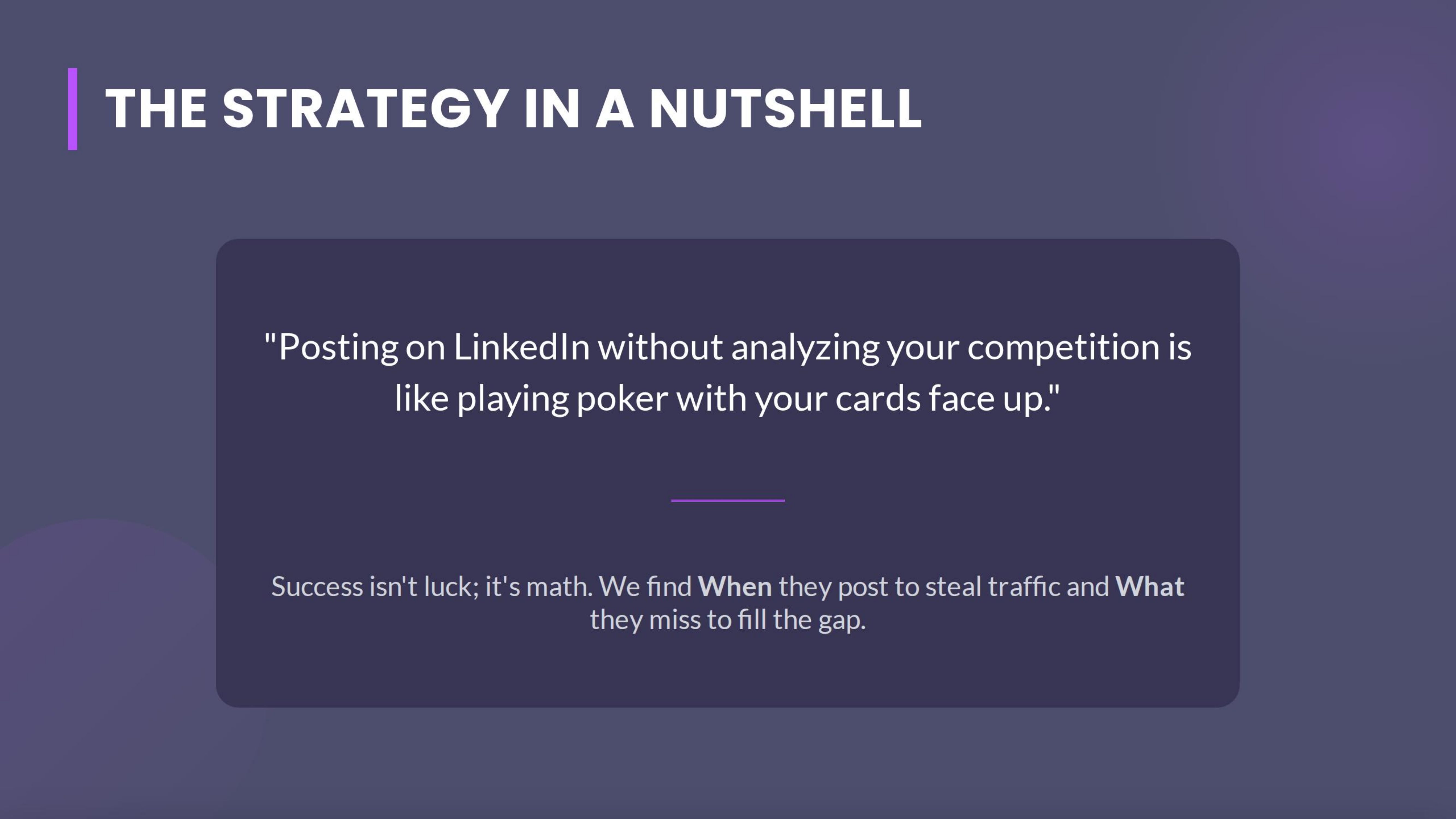 The Strategy In A