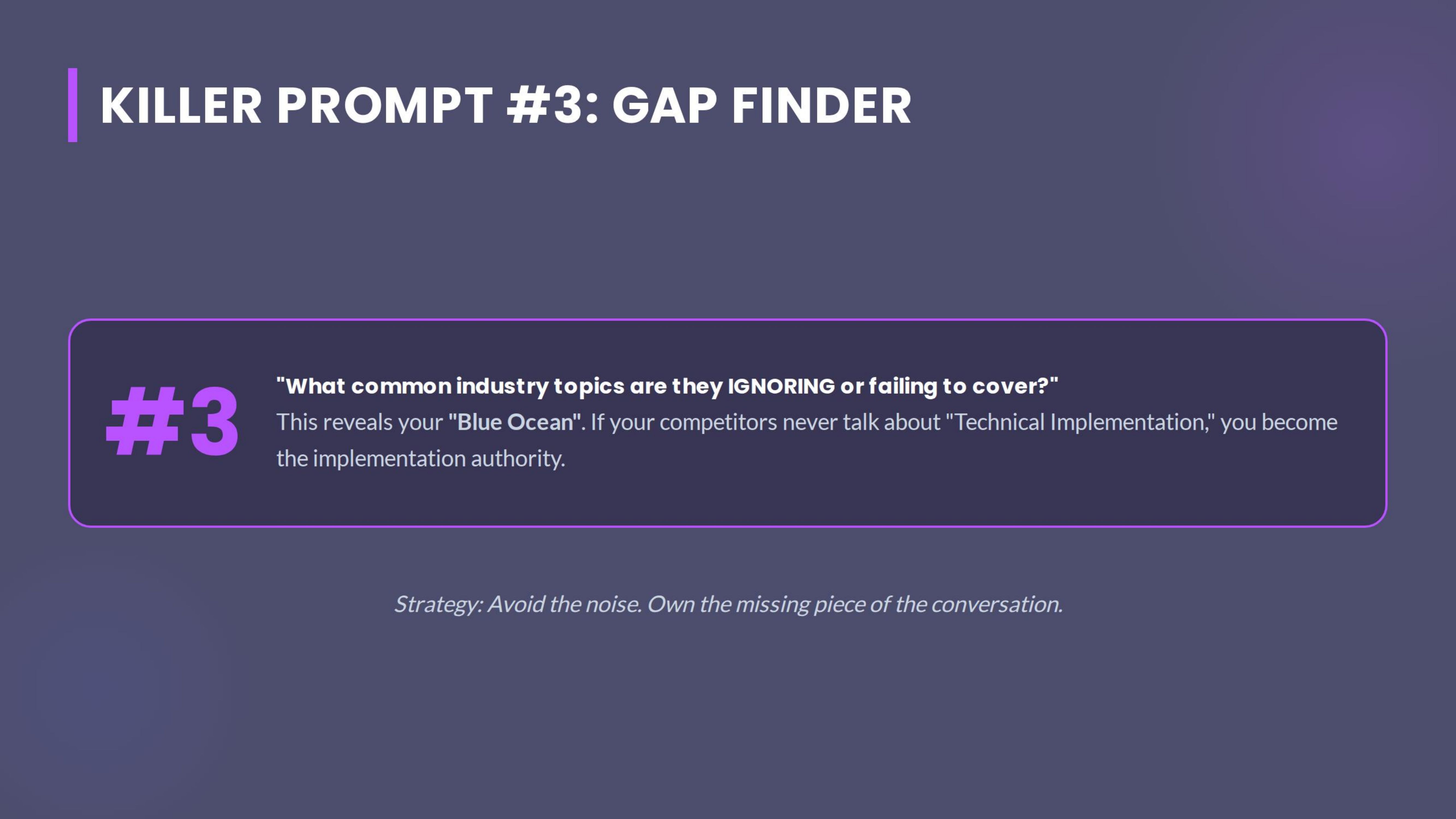 Killer Prompt 3 Gap